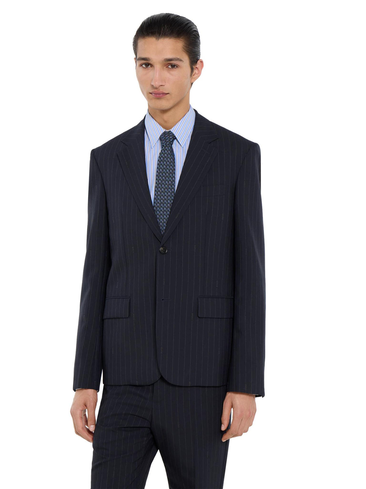 GUCCI Silk Tie Navy Men’s Accessory