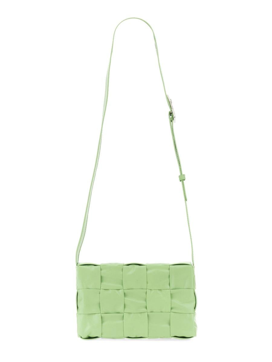 Bottega Veneta Green Intrecciato Leather Shoulder Crossbody Bag