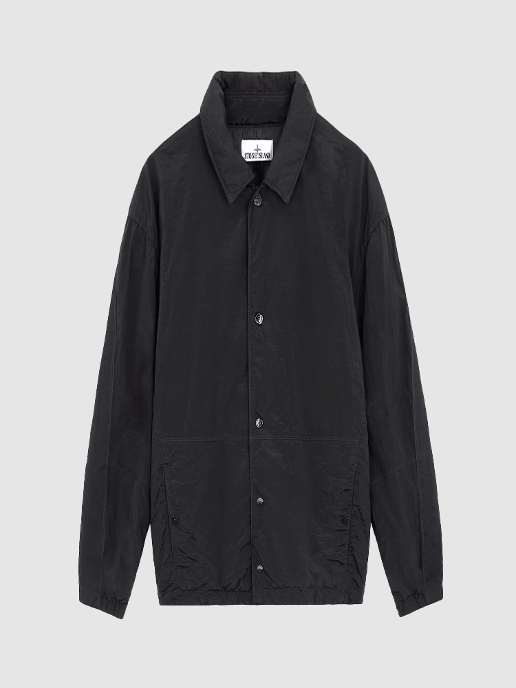 STONE ISLAND Men’s Metal Econyl Overshirt Jacket Black