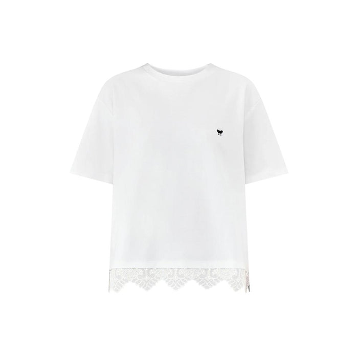 Max Mara Lace White T-Shirt 2625976051 004
