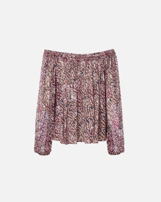 Isabel Marant Silk Blend Blouse for Women HT0346FAB1J11E40RY RASPBERRY DOM