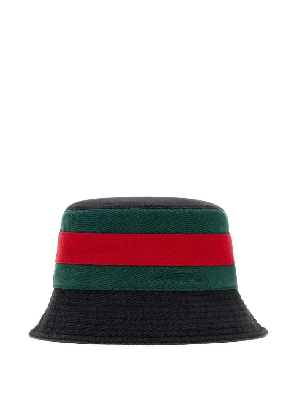GUCCI Black Leather Bucket Hat