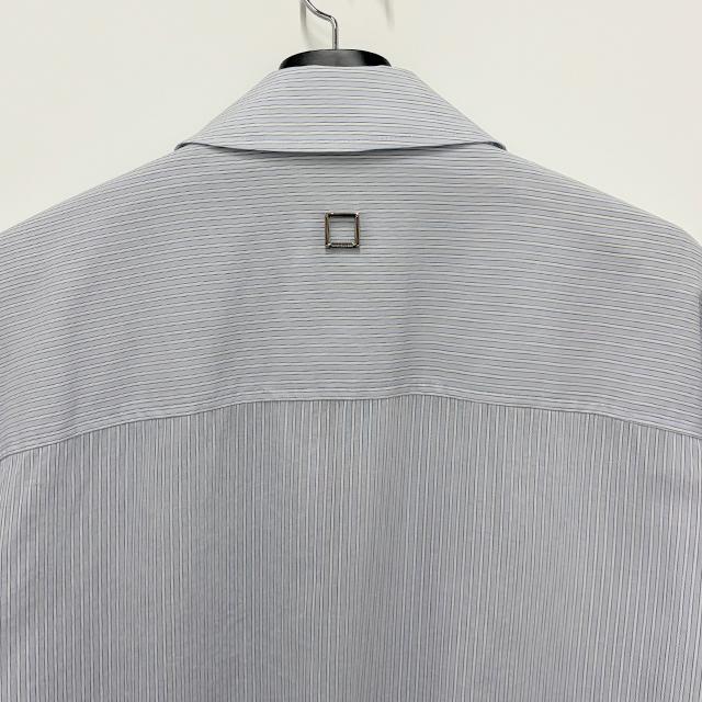 WOOYOUNGMI Logo Stripe Zip-Up Long Sleeve Shirt W261SH17 846L
