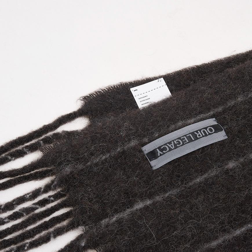 OUR LEGACY Unisex Estate Scarf Muffler Brown Wool Scarf A4258 EBR