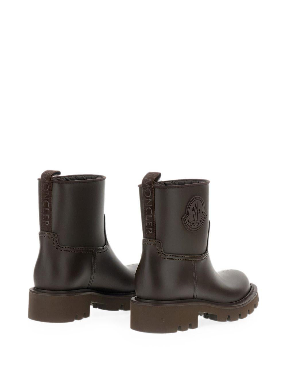 Moncler Black Ankle Rain Boots Women’s Rubber Chelsea Style