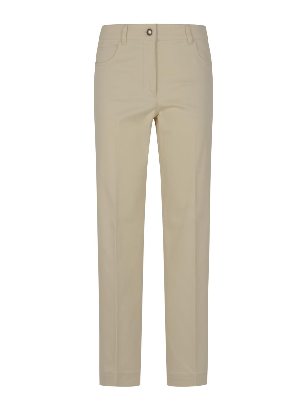 Moncler Black Wool-Blend Classic Trousers for Women