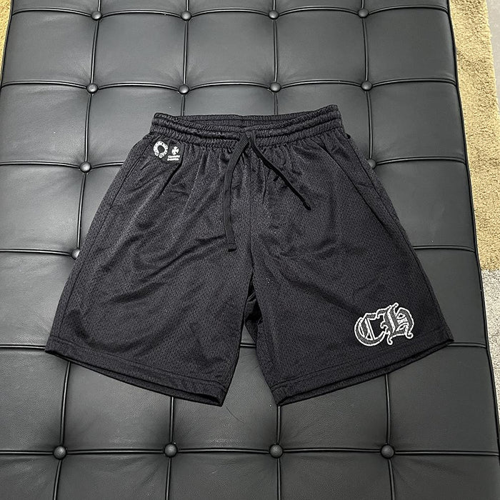 Chrome Hearts Black Stadium Jersey Mesh Shorts Unisex