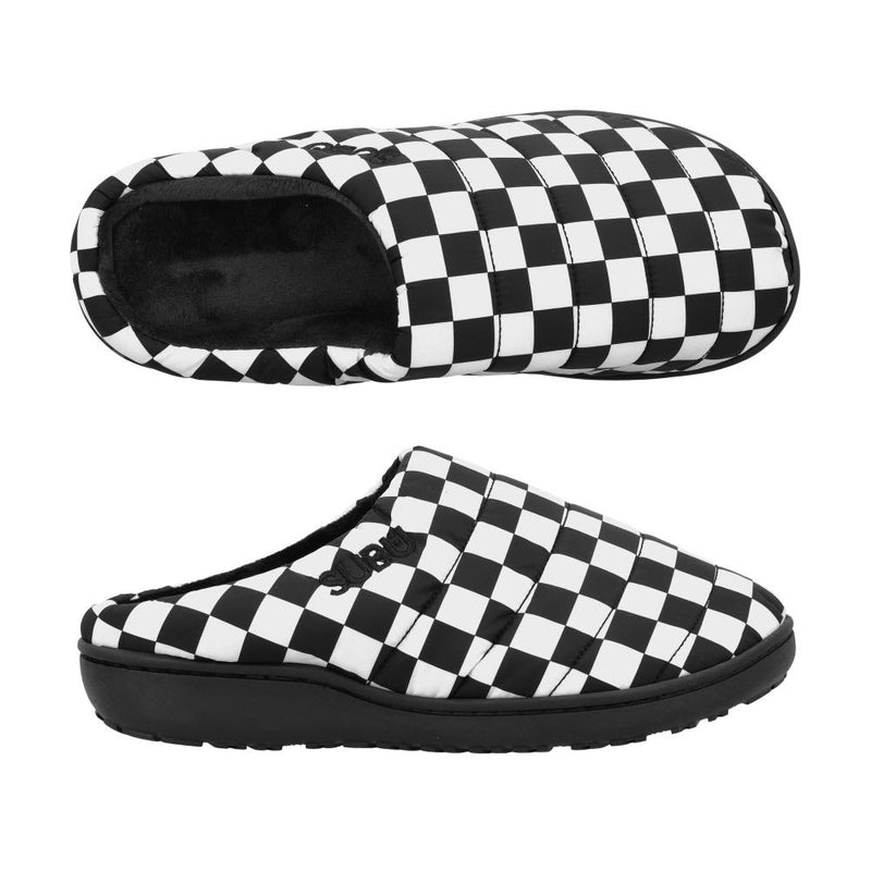 SUBU CHECKER F-Line Quilted Fleece-Lined Slippers