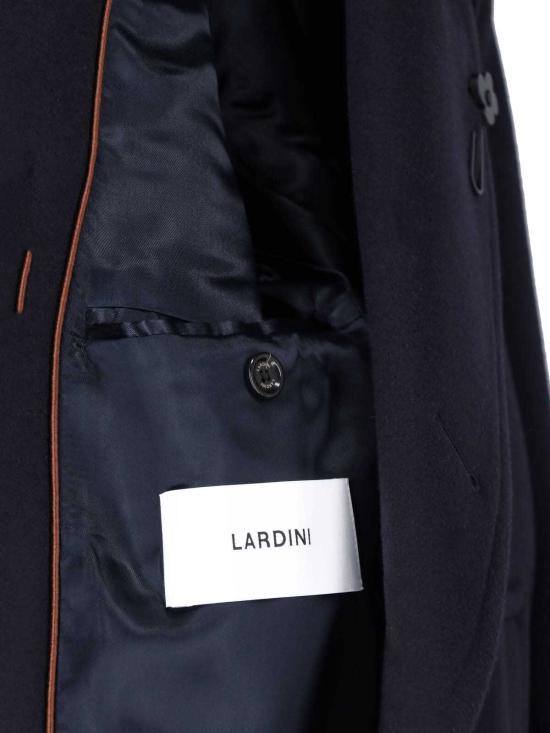 LARDINI Wool Blend Overcoat for Men ACECHO CN65601 850 NAVY DOM