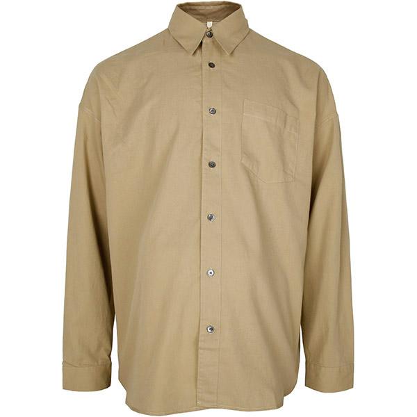 SUNFLOWER Khaki Stable Cotton Wool Long Sleeve Shirt 1261 KHAKI