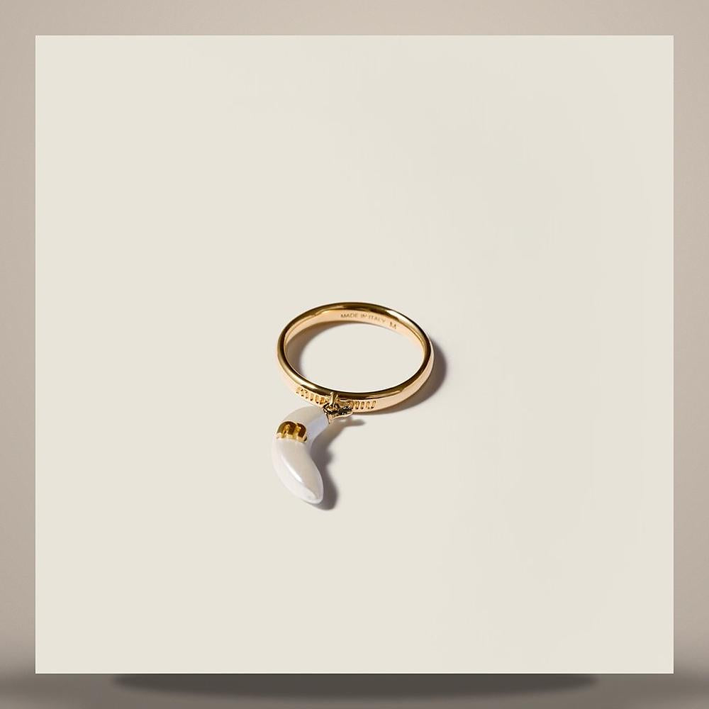 Miu Miu Metal Ring Silver-Tone Jewelry Accessory 5IA093 2G9O F0SAJ