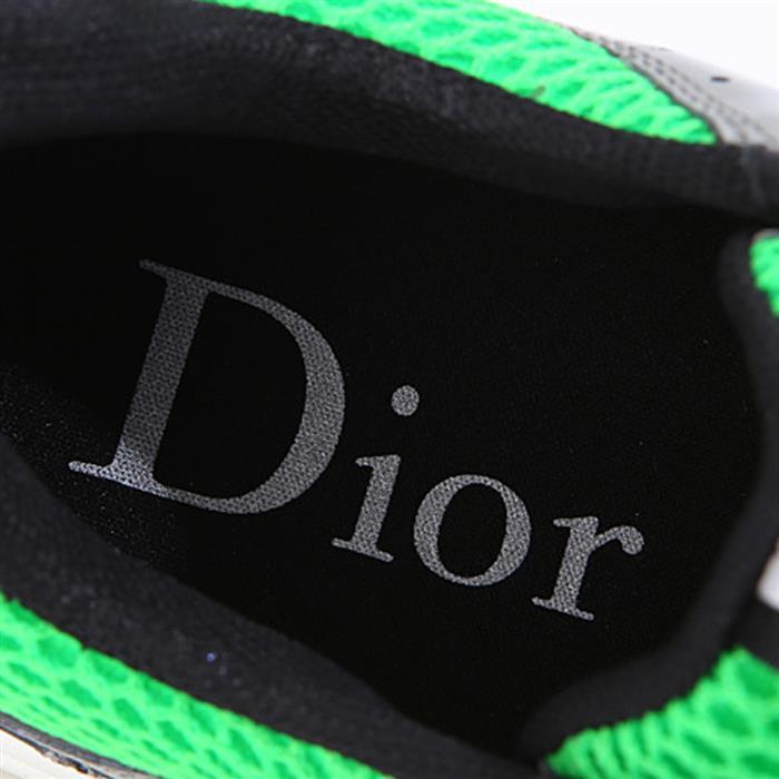 DIOR White Mesh Leather B22 Low-Top Sneakers