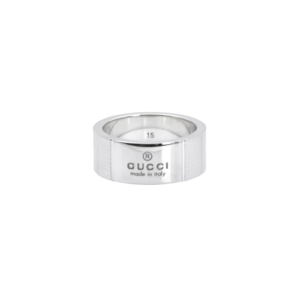 GUCCI Logo Silver Ring Unisex YBC163179001 163179 J8400 8106