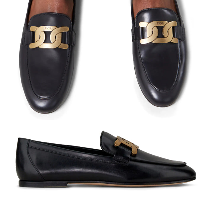 Tods Kate Leather Driving Loafers Black Women’s