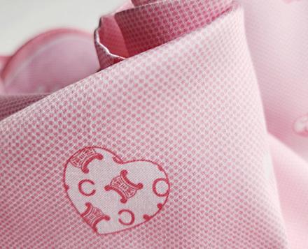 CELINE Heart Dot Handkerchief Petite Scarf