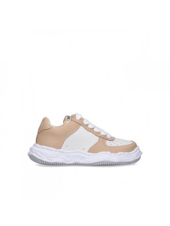Maison Mihara Yasuhiro Wayne OG Sole Leather Low Sneakers Beige/White