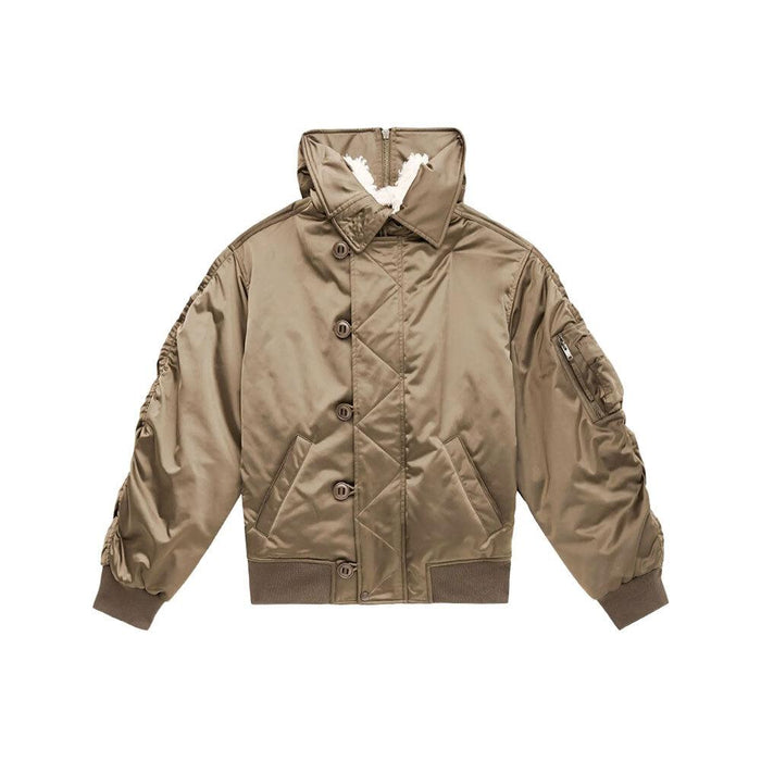 Isabel Marant Quilted Satin Jacket Khaki Men’s MA0446HA