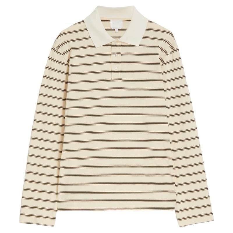 A.P.C. Men’s Long Sleeve Stripe Polo Shirt