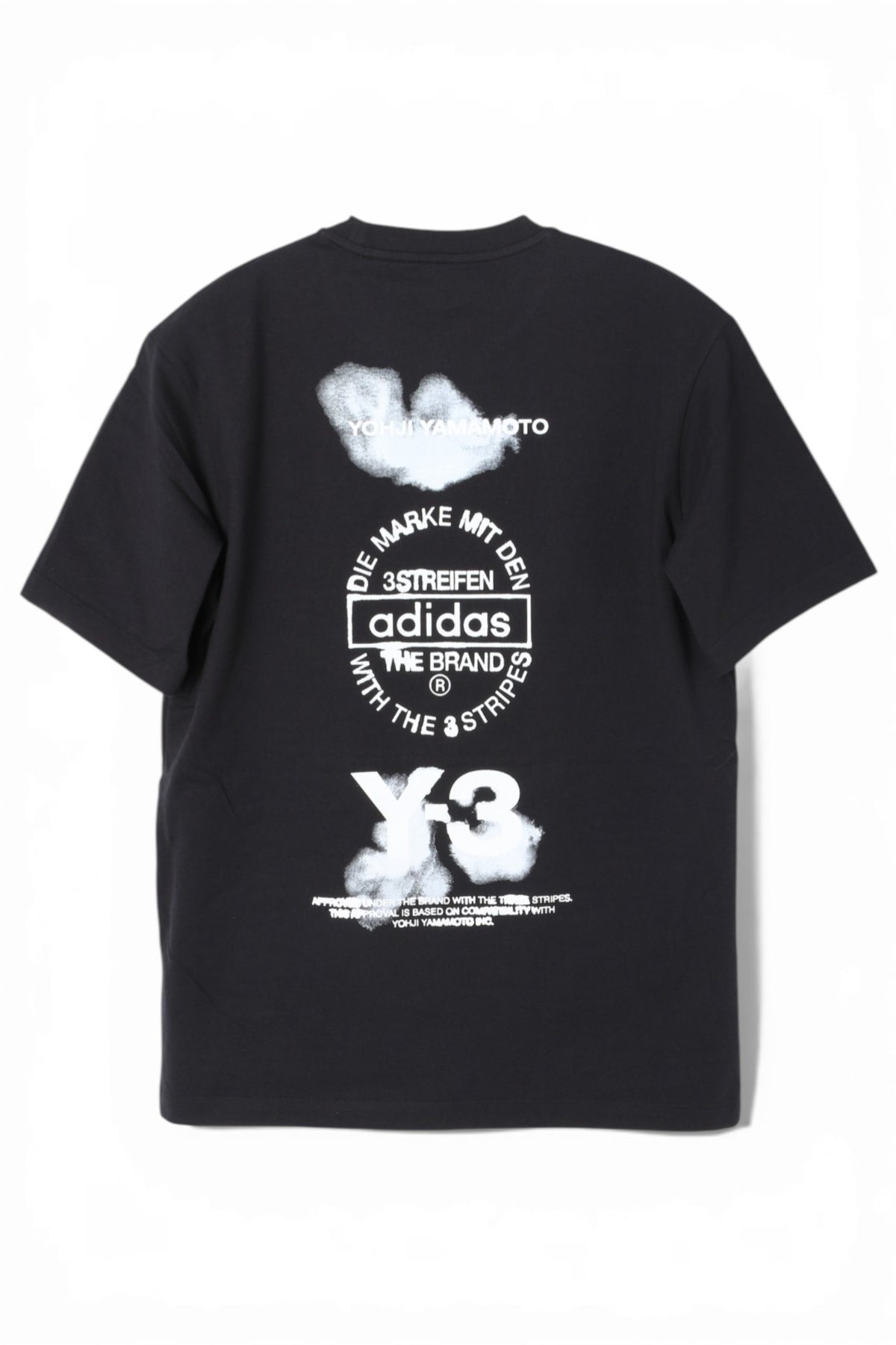 Y-3 Black Graphic Short Sleeve T-Shirt