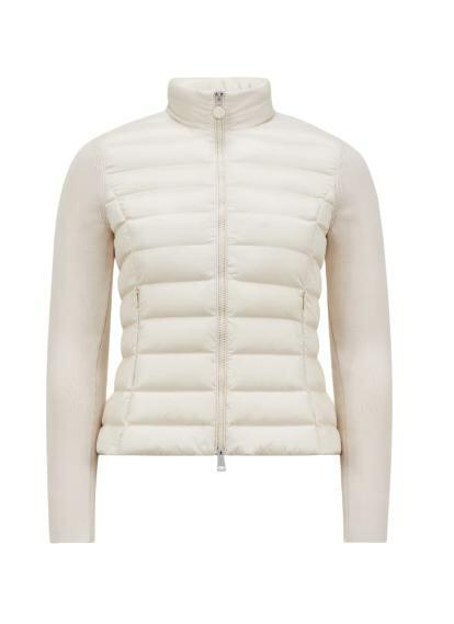 Moncler Wool Zip-Up Down Cardigan Jacket