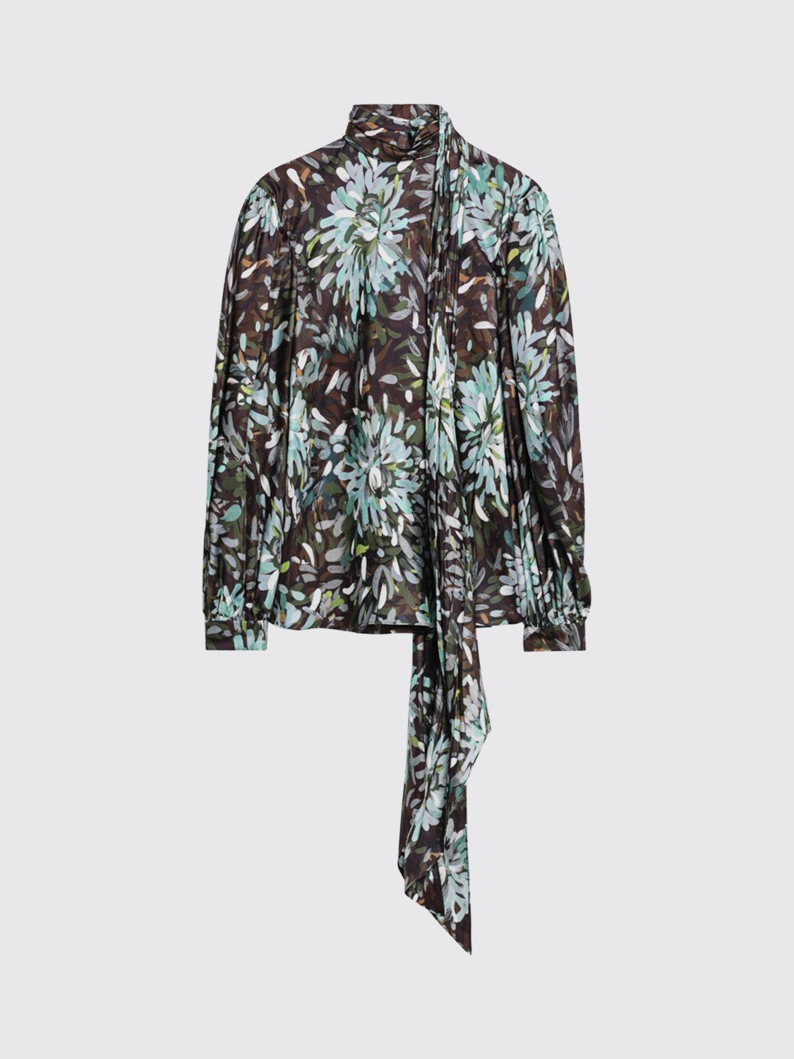 GUCCI Long Sleeve Button-Up Shirt Navy Cotton