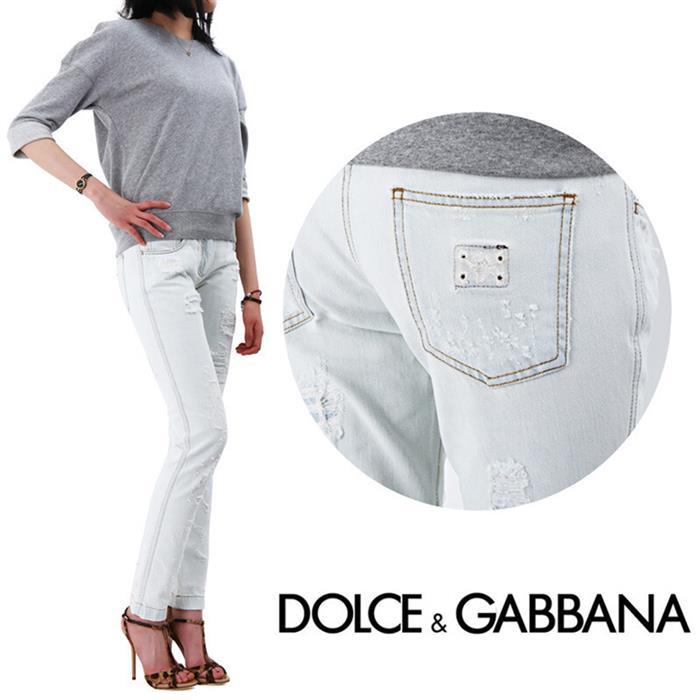 Dolce&Gabbana White Denim Jeans Women’s