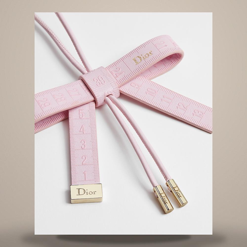 DIOR Studio Couture Gold-Finish Songe Pink Calfskin Bag Charm Ke V1984WOMCM D304