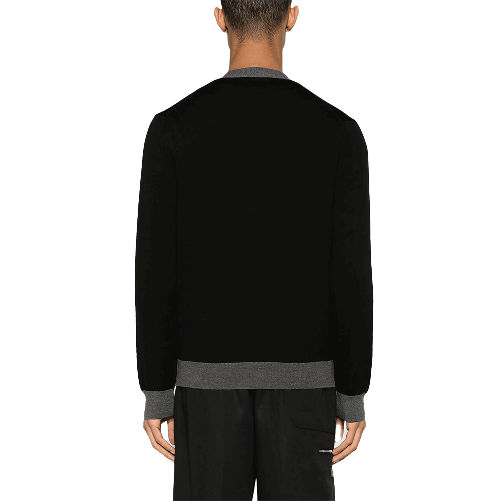 Maison Kitsune Baby Fox Colorblock Men’s Cardigan MM00505 KT1036 P199