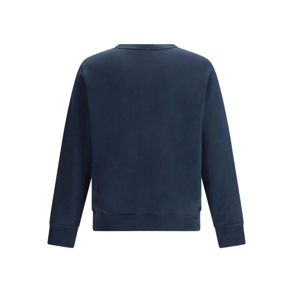 Maison Kitsune Navy Cotton Crewneck Sweatshirt