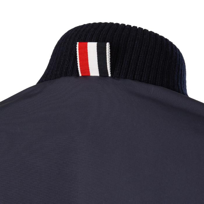 THOM BROWNE Women 4-Bar Down Varsity Jacket