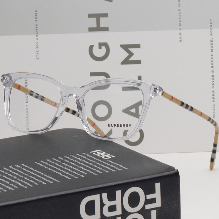 BURBERRY Lightweight Transparent Square Acetate Eyeglasses Unisex BE2390 3889