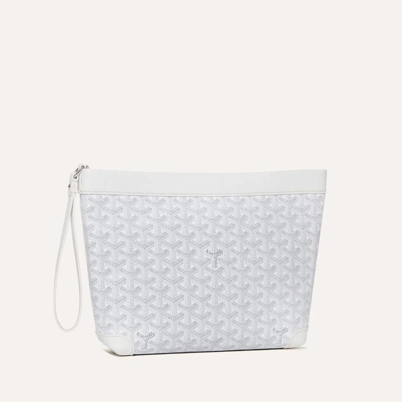 GOYARD White Goyardine Coated Canvas Conti Pouch Clutch for CONTIPPMLTY50 CL50 P