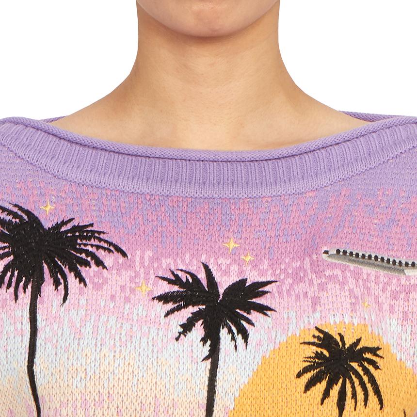 House of Sunny Women’s Off-Shoulder Knit Sweater Multi Color