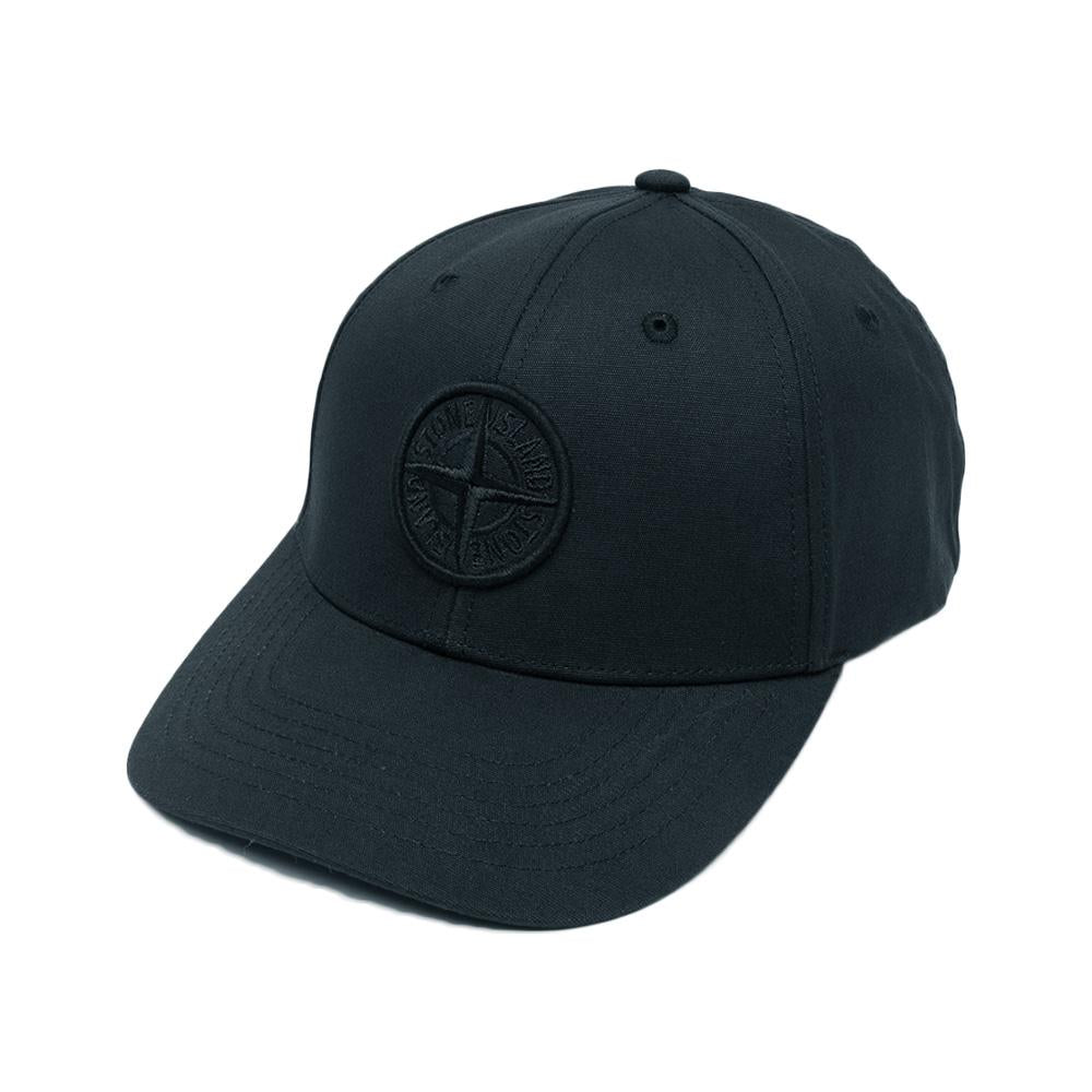 STONE ISLAND Embroidered Logo Navy Cotton Baseball Cap