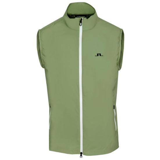 J LINDEBERG Men's Vest GMOW11972M311 OIL GREEN DOM