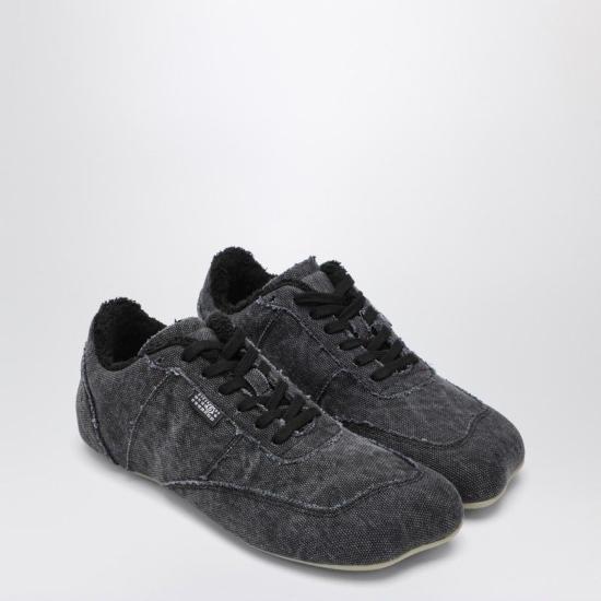 MM6 Black Leather Low-Top Sneakers SH1WS0024 P7602 T8013