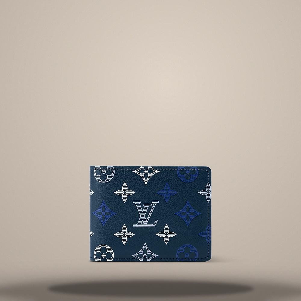 Louis Vuitton Navy Blue Multiple Wallet Card Holder M29137