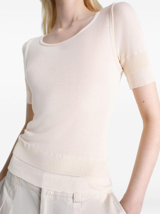 Lemaire Short Sleeve T-Shirt TS0025 LK1017 024 WHITE DOM