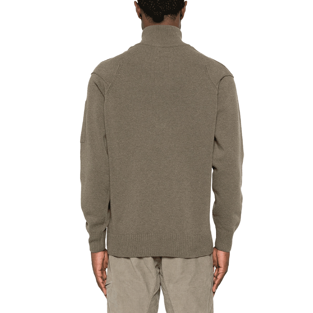 CP Company Lambswool GRS Polo Collar Zip Knit Sweater for Men