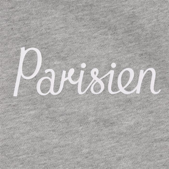 Maison Kitsune Parisien Vintage Unisex Sweatshirt Gray Cotton