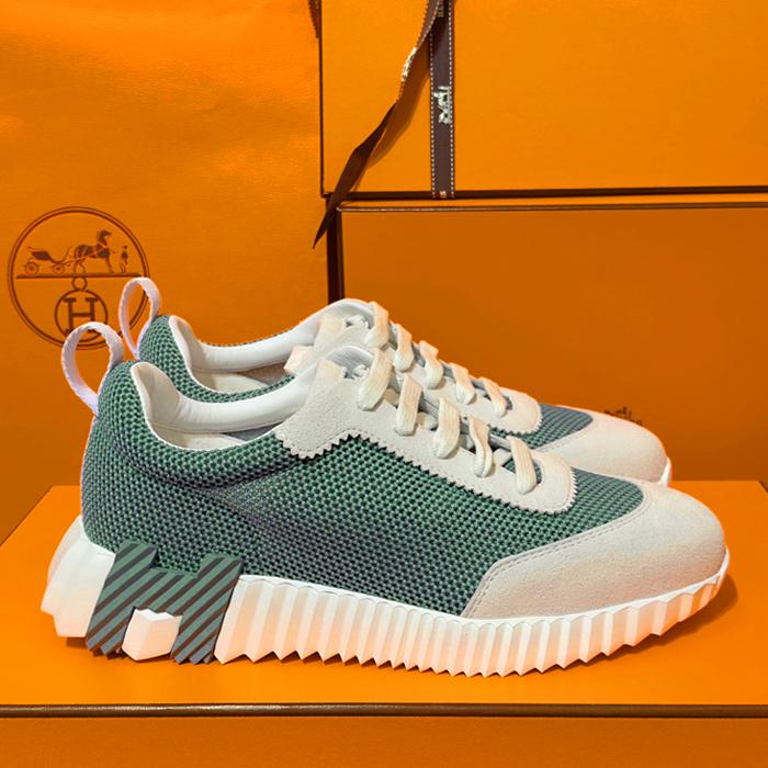 HERMES Bouncing Mint Mesh H Logo Low Top Sneakers