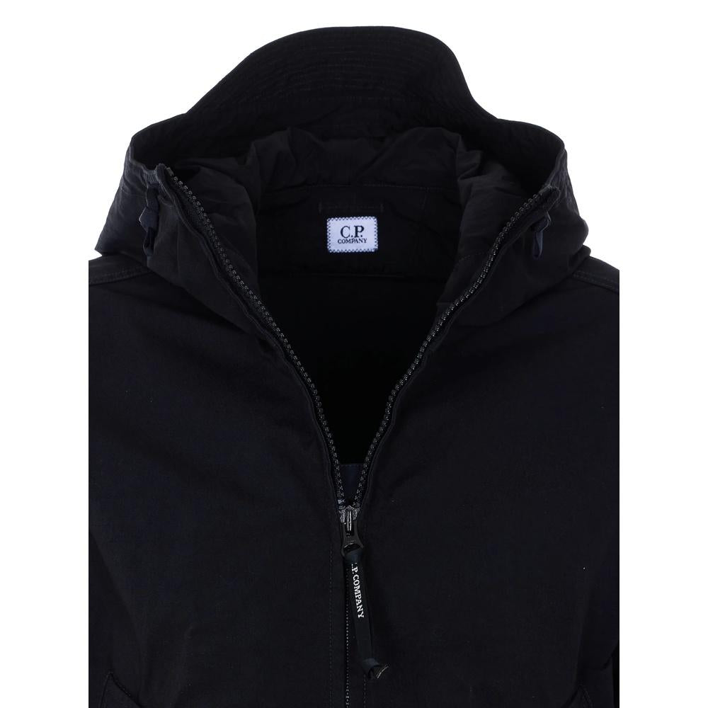 CP Company Black Men's Lens Patch Hooded Jacket