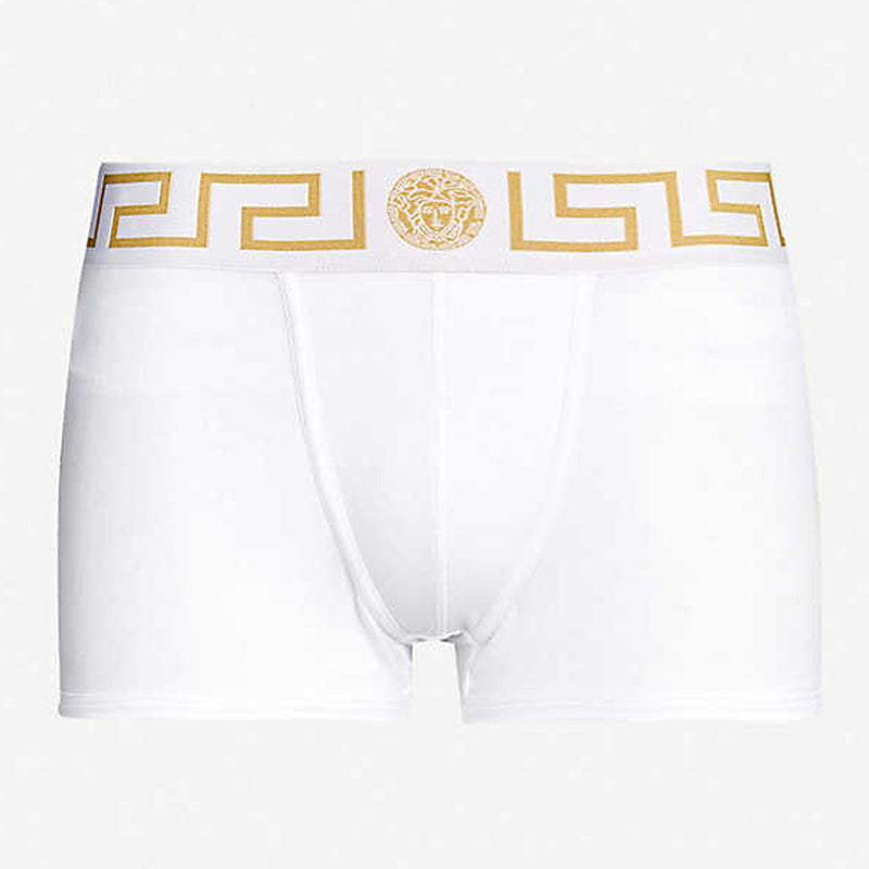 Versace White Cotton Trunks Men’s Underwear
