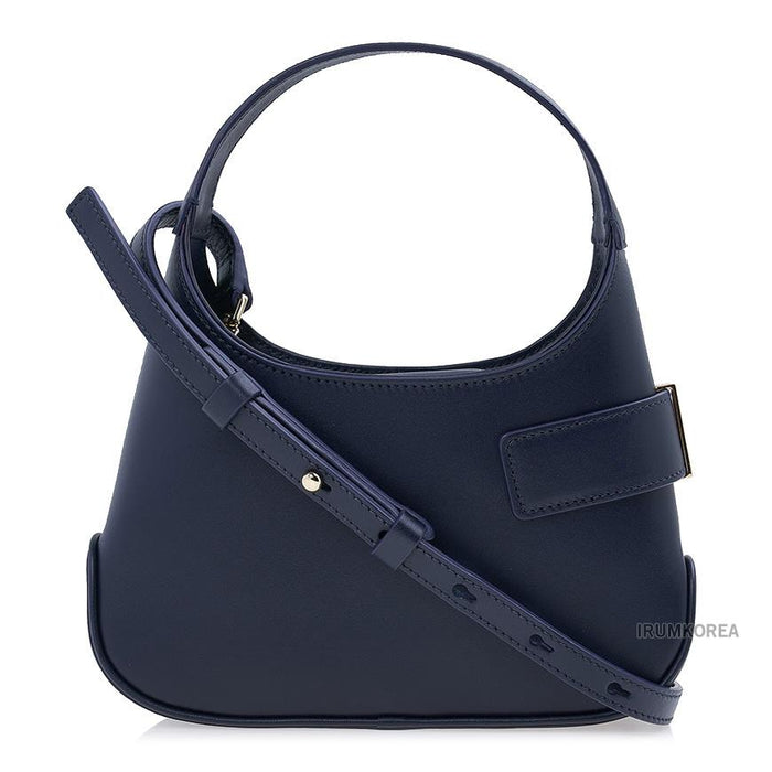 Ferragamo Gancini Mini Hobo Crossbody Bag Midnight Navy