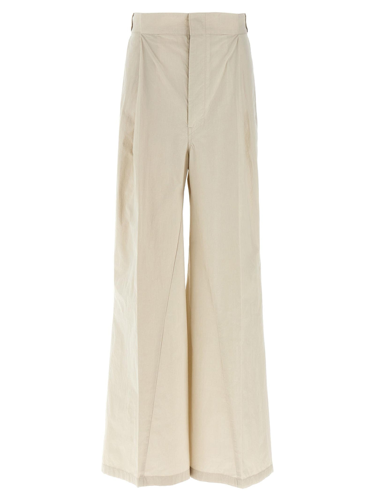 Maison Margiela Beige Wool Blend Cropped Trousers