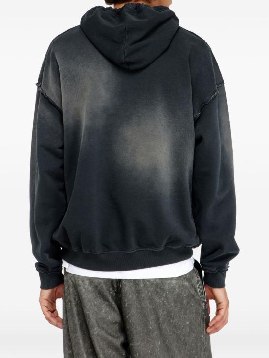 DIESEL Black Cotton Logo Hoodie Sweatshirt for Women