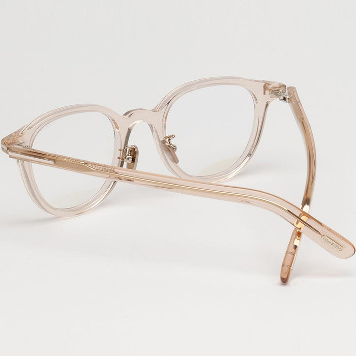 TOM FORD Blue Light Blocking Clear Acetate Eyeglasses Asian Fit TF5857DB 072