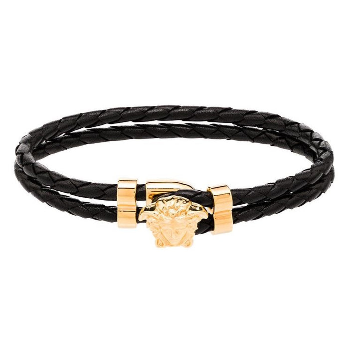 Versace Medusa Leather Bracelet