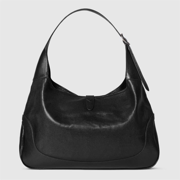 GUCCI Jackie 1961 Large Crossbody Bag Black Leather