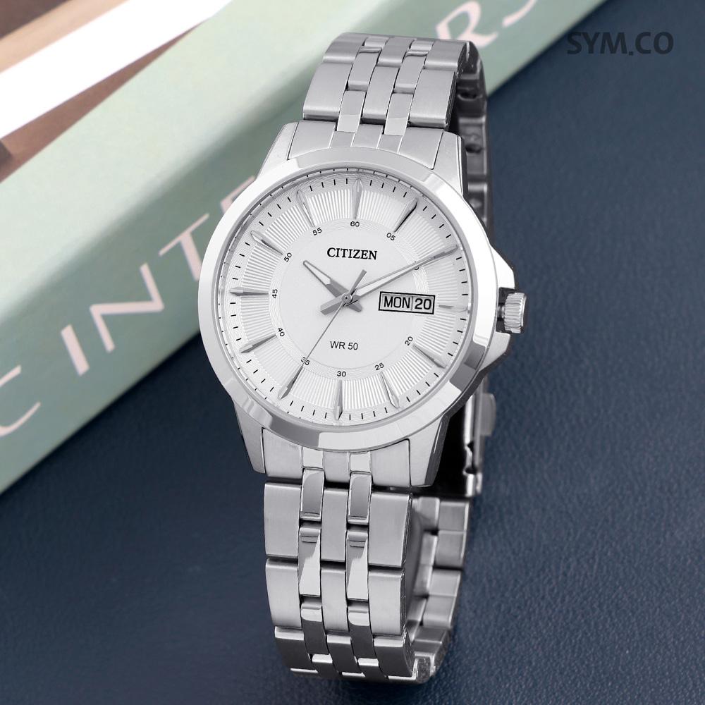 CITIZEN Day-Date Quartz Analog Classic Men’s Metal Watch BF201151A